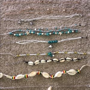 Anklets,waist beads,bracelets and face masks